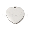 Non-Tarnish 304 Stainless Steel Textured Pendants STAS-J040-10B-P-2