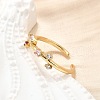 Brass Micro Pave Cubic Zirconia Cuff Rings for Women RJEW-H247-09G-1