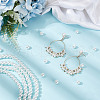 HOBBIESAY 2 Strands Baking Painted Pearlized Glass Pearl Round Beads Strands HY-HY0001-05-4