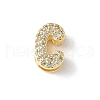 Brass Micro Pave Clear Cubic Zirconia Initial Multi-strand Links KK-S520-01G-03-1