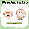   150Pcs Real Rose Gold Plated Brass Spacer Beads KK-PH0010-92RG-2