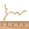 Brass Wave Shape Connector Charms KK-S518-04G-3