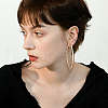 Beebeecraft 3 Pairs Brass Hoop Earrings for Women EJEW-BBC0001-66G-04-6