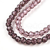 Transparent Gradient Color Glass Beads Strands GLAA-H021-01A-22-3