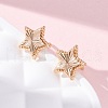 Brass Stud Earrings EJEW-D288-09G-5