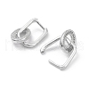 Circle Ring Rack Plating Brass Cubic Zirconia Hoop Earrings for Women EJEW-K245-27P-2