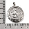 316 Stainless Steel Locket Pendants STAS-C123-04B-P-3