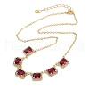 Rack Plating Brass Micro Pave Cubic Zirconia Necklaces NJEW-M215-03G-02-2
