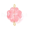 7Pcs 7 Colors Transparent Spray Painted Glass Connector Charms PALLOY-JF03520-02-2