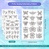 4 Sheets 11.6x8.2 Inch Stick and Stitch Embroidery Patterns DIY-WH0455-022-2