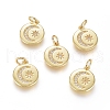 Brass Micro Pave Cubic Zirconia Pendants X-ZIRC-G166-17G-1