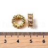Large Hole Ring Brass Micro Pave Cubic Zirconia Spacer Beads ZIRC-L041-18H-2