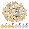SUPERFINDINGS 48Pcs 2 Colors 304 Stainless Steel Charms STAS-FH0002-29B-1
