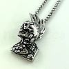 Punk Retro Stainless Steel Skull Stainless Steel Pendant Cool Men's Necklaces CF2140-3