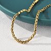 304 Stainless Steel Rope Chain Bracelets for Women BJEW-Q051-04G-2