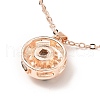 Magnetic Moon & Star with Rhinestone Pendant Necklaces for Girl Women NJEW-B081-01A-4