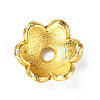 6-Petal Alloy Enamel Bead Caps FIND-G029-04G-01-2