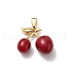 Brass Resin Pendants KK-D383-01G-01-1