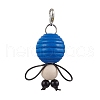Bee Wood & ABS Plastic Imitation Pearl Beads Pendant Decorations HJEW-JM03219-4