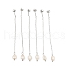 Mother's Day Jewellery Natural Pearl Beaded Ear Thread EJEW-P219-16P-2