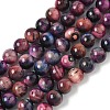 Natural Tiger Eye Beads Strands G-B133-A02-8mm-08-2