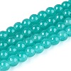 Baking Painted Imitation Jade Glass Round Bead Strands DGLA-Q021-4mm-07-1-1