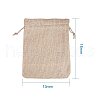 Burlap Packing Pouches Drawstring Bags ABAG-PH0001-18x13cm-05-2