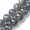 Transparent Electroplate Glass Beads Strands EGLA-N002-34D-F04-1