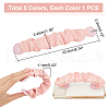 WADORN 5Pcs 5 Colors Wrinkled PU Leather Mobile Phone Wrist Strap AJEW-WR0001-74-2