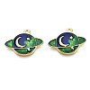 Alloy Enamel Pendants PALLOY-T075-70G-RS-2