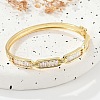 Brass Micro Pave Clear Cubic Zirconia Hinged Bangles for Women BJEW-K274-06G-3