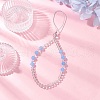 Natural & Dyed Malaysia Jade Mobile Straps HJEW-JM03414-01-1