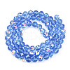 Transparent Electroplate Glass Beads Strands EGLA-N012-001-B11-2