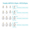 48Pcs 8 Style Acrylic Imitation Pearl Charms OACR-TA0001-09-12
