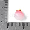 Peach Opaque Resin 3D Fruit Pendants RESI-V002-03B-3