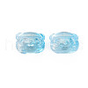 Two Tone Transparent Spray Painted Glass Beads GLAA-T022-03-C01-2