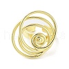 Brass Open Cuff Rings for Women RJEW-A035-04G-2