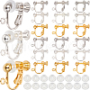 SOFPLATE 36Pcs 3 Colors Brass Screw On Clip-on Earring Findings KK-SP0001-17-1