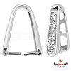 Beebeecraft 2Pcs Rhodium Plated Rhodium Plated 925 Sterling Silver Pinch Bails STER-BBC0007-23-1