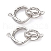 925 Sterling Silver Fold Over Clasps STER-K176-20P-1