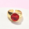 Brass Adjustable Open Cuff Rings RJEW-C131-04G-2