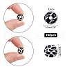 Olycraft 100Pcs Printed Natural Wooden Beads WOOD-OC0002-15-2