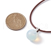 Opalite Round Pendant Necklaces NJEW-JN04478-05-4