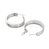 202 Stainless Steel Hoop Earrings EJEW-A041-03P-2