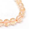Round Natural Citrine Bead Strands G-R345-10mm-21-2