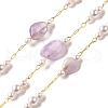 Handmade Natural Amethyst Nuggest Beaded Chains CHC-F020-03G-05-1