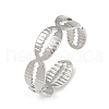 Brass Adjustable Cuff Rings for Women RJEW-B132-02A-P-4