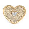 Brass Micro Pave Cubic Zirconia Cuff Rings RJEW-U012-01G-01-2