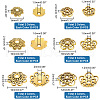   360Pcs 12 Style Tibetan Style Alloy Bead Caps FIND-PH0006-57-4