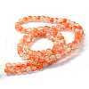 Baking Painted Transparent Crackle Glass Round Bead Strands DGLA-Q018-6mm-08-3